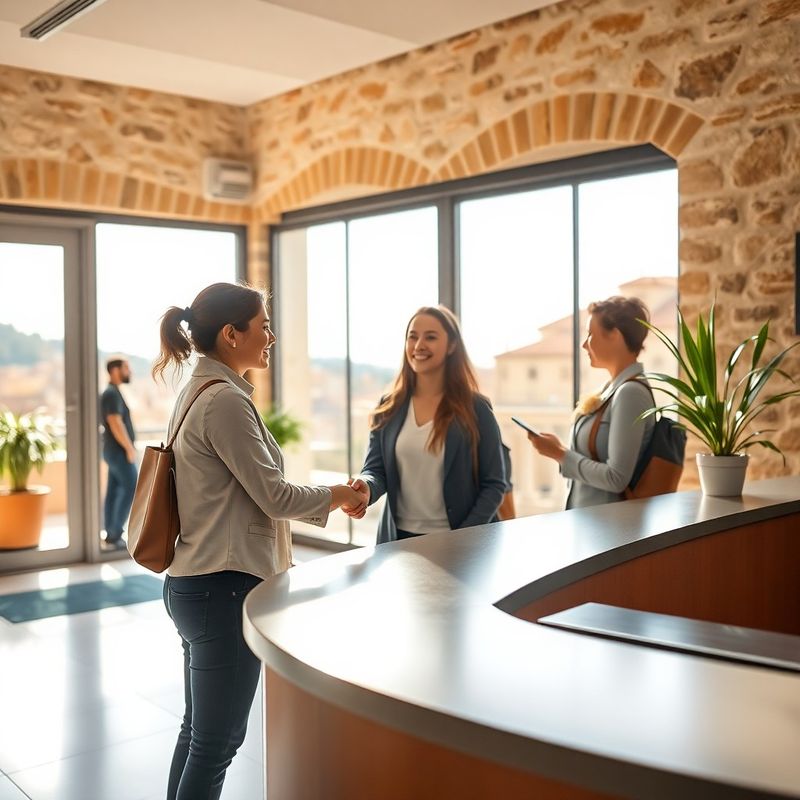 Koordinator se rukuje s novim polaznikom u recepciji Terrairivera